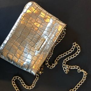 Kate Spade New York Gold Croc Leather Crossbody